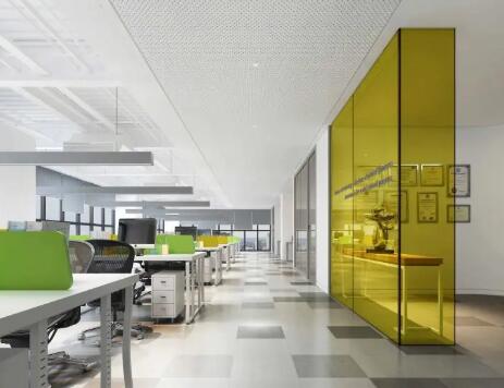 青島財稅培訓公司現代簡約辦公室裝修效果圖