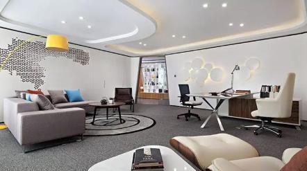 青島影像傳媒公司辦公室裝修設計創意圖