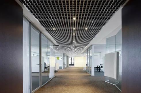 青島網絡傳媒有限公司新中式辦公室裝修效果圖